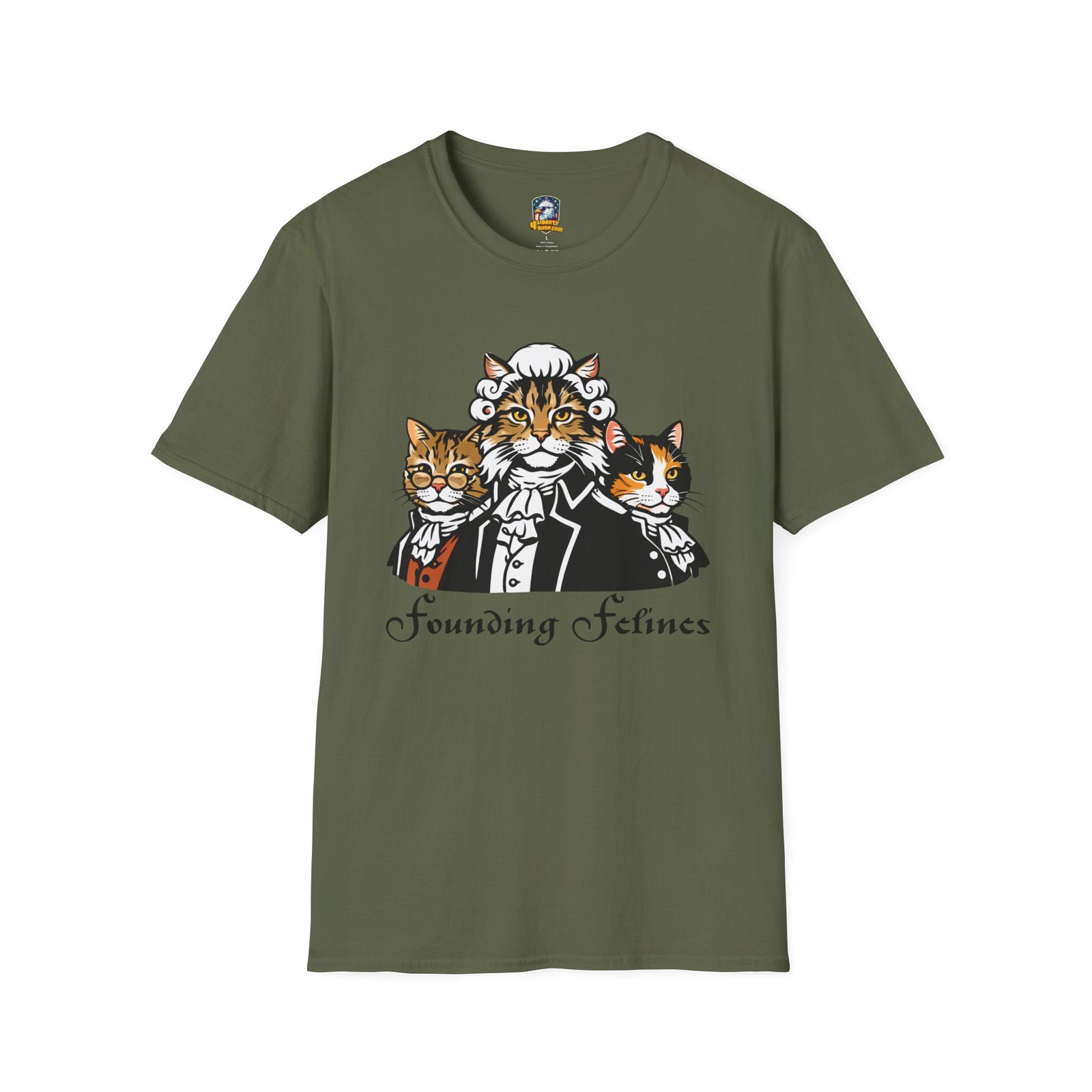 Founding Felines T-Shirt – Revolutionary Cats Graphic Tee - 4LibertyShop.com
