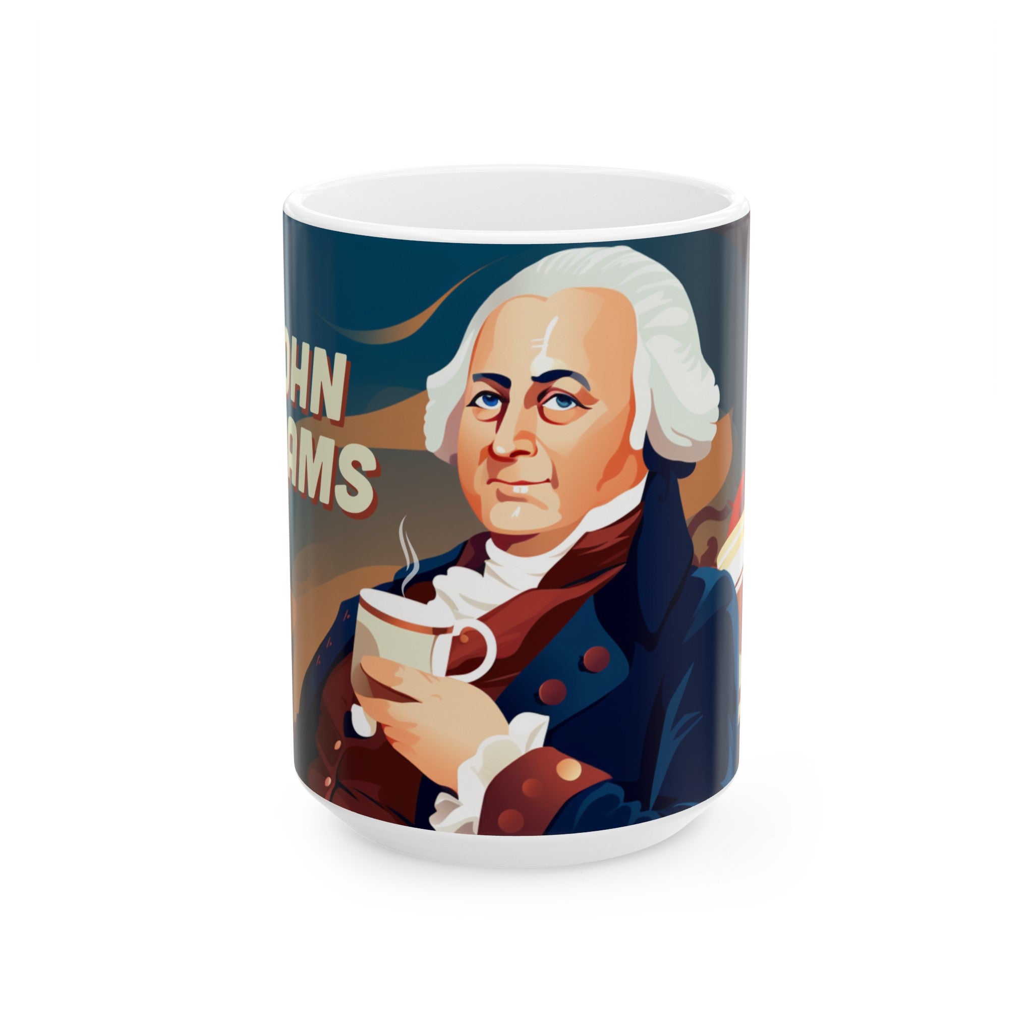 John Adams Founding Flavors Ceramic Mug, (11oz, 15oz)