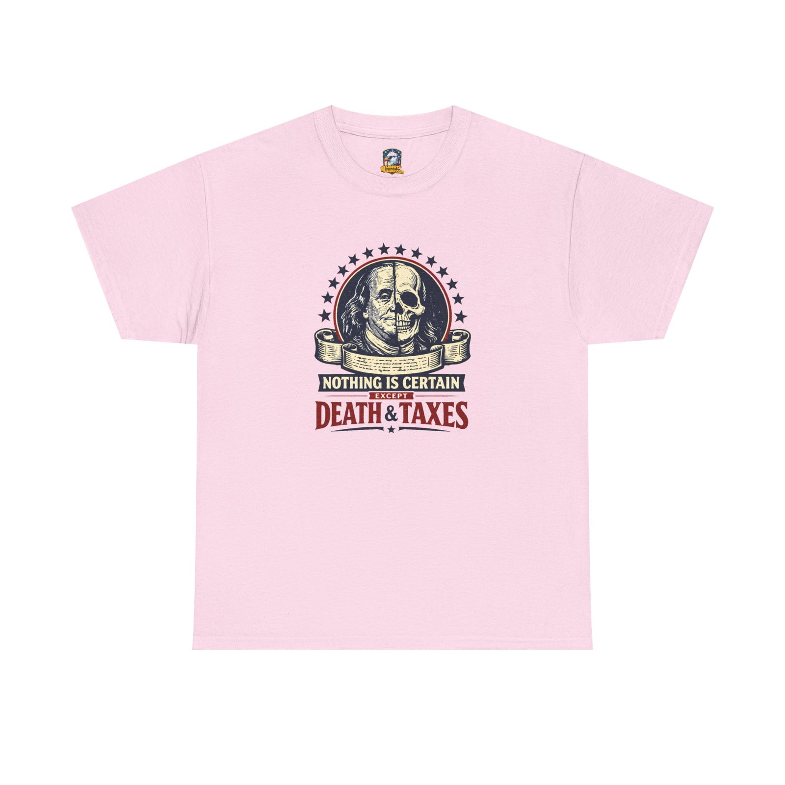 Benjamin Franklin 'Death and Taxes' Quote T-Shirt - 4LibertyShop.com