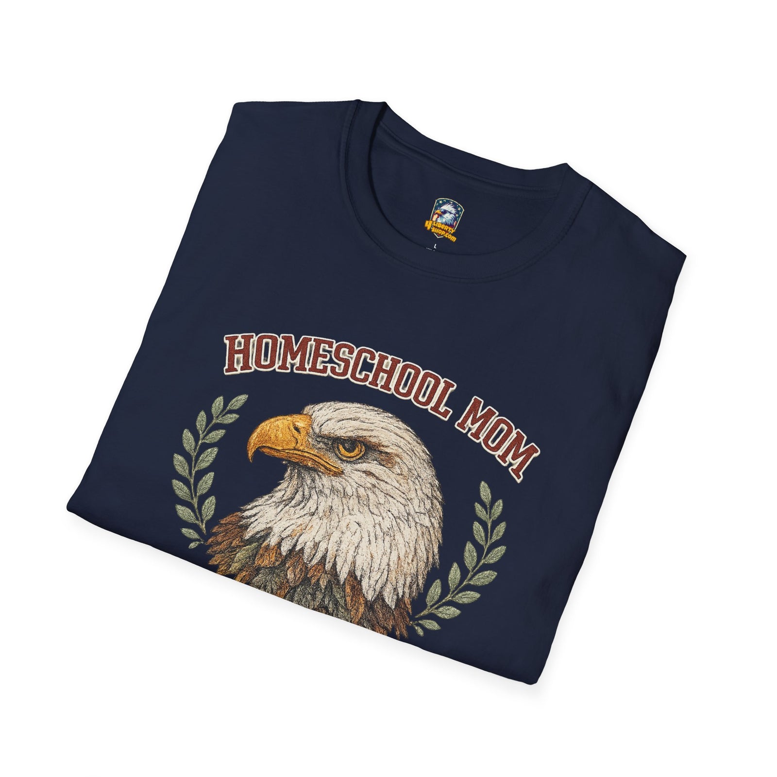 Homeschool Workshop — Homeschool Mom T-Shirt — Eagle Graphic Tee for Proud Homeschooling Moms