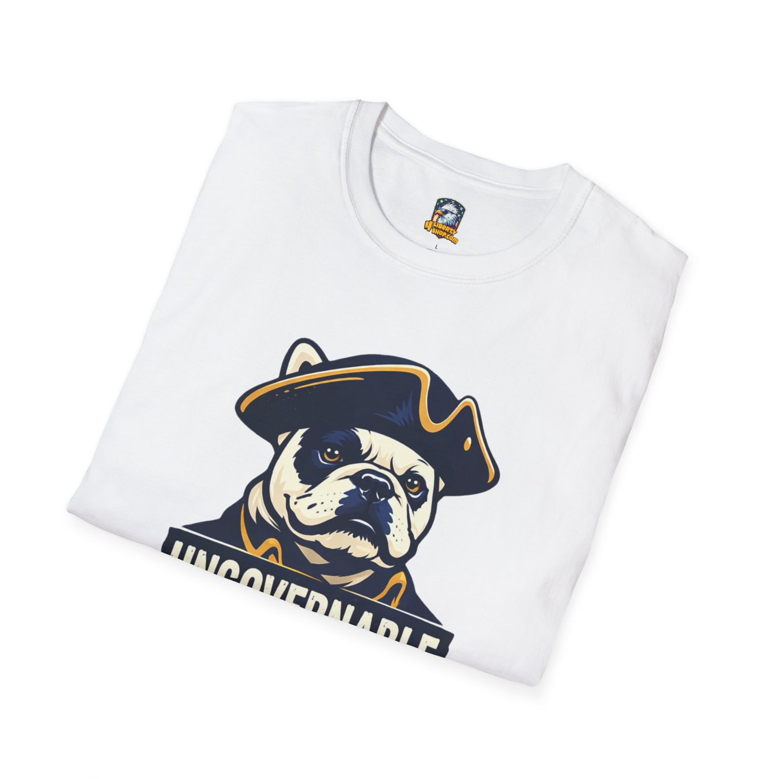 Ungovernable Bulldog T-Shirt — Funny Pirate Dog Tee (