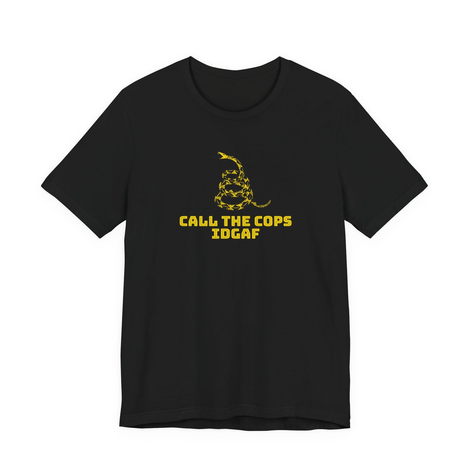 Call The Cops IDGAF Unisex Tee - Gadsden Flag Shirt - 4LibertyShop.com