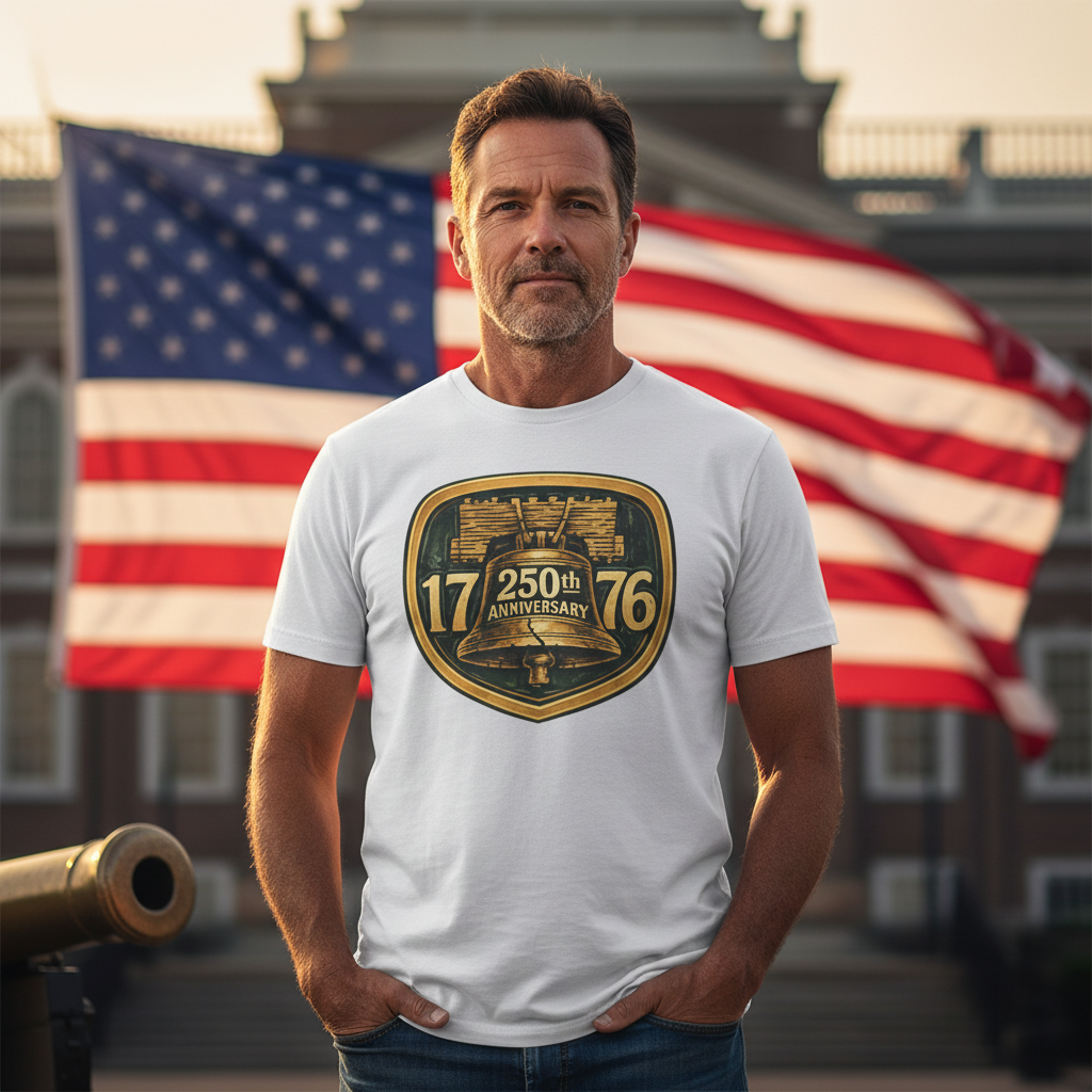1776 Liberty Bell T-Shirt Patriotic Mockup