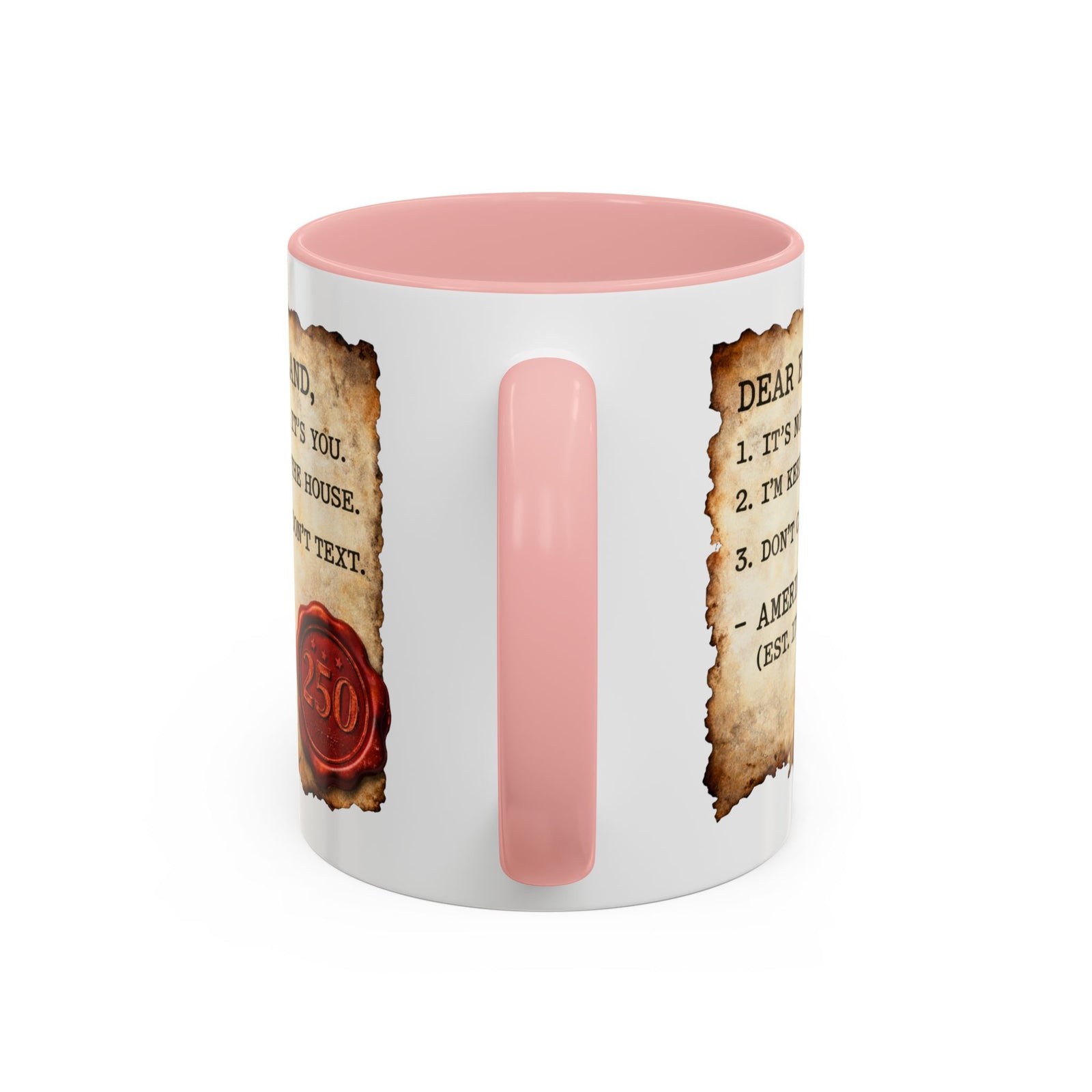 Walton & Johnson Dear England Funny 250th Anniversary Coffee Mug - 4LibertyShop.com