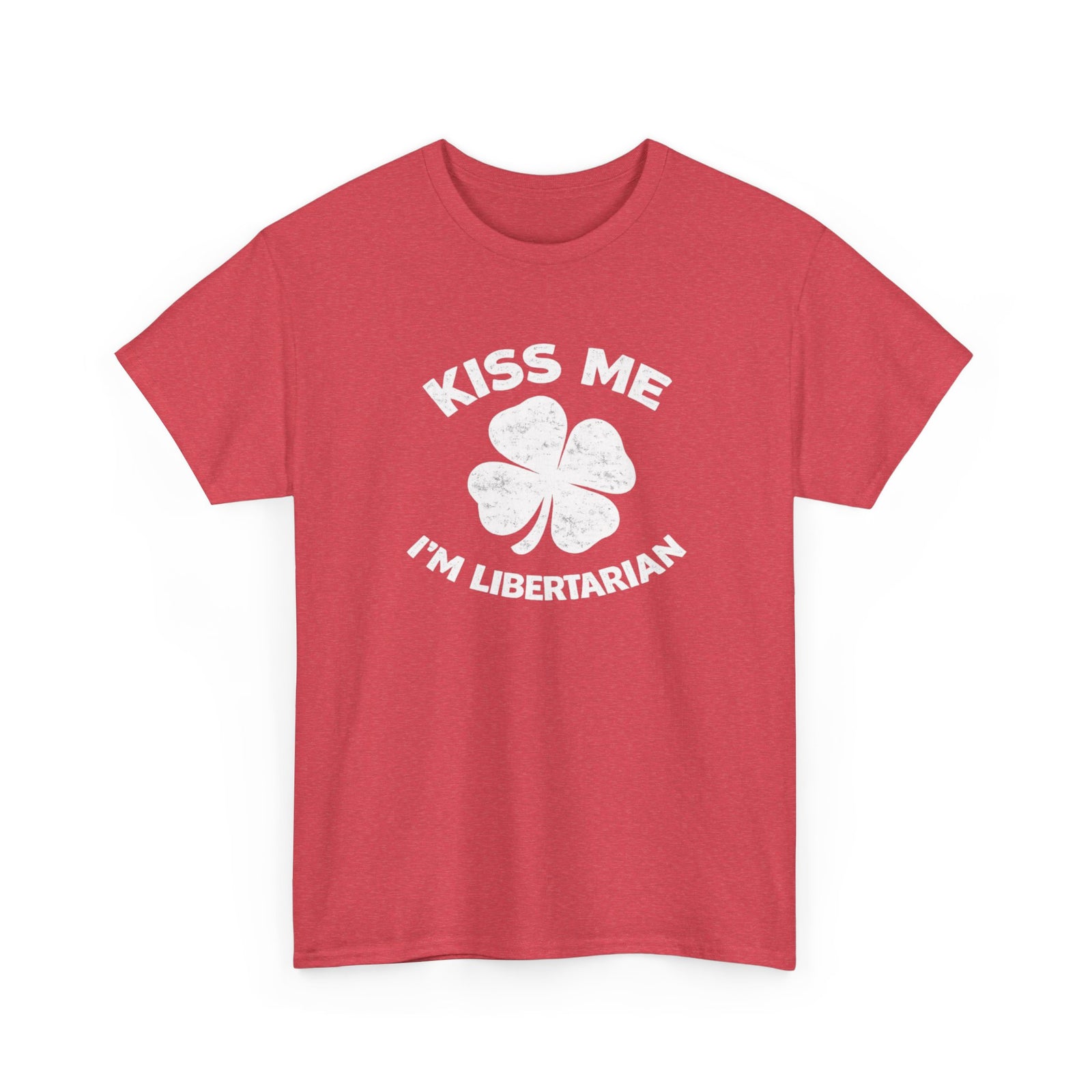 Kiss Me I'm Libertarian T-Shirt — St. Patrick's Day Shamrock Political Tee - 4LibertyShop.com
