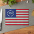 Walton & Johnson: 250th Anniversary American Flag Glass Cutting Board — Patriotic Kitchen Decor