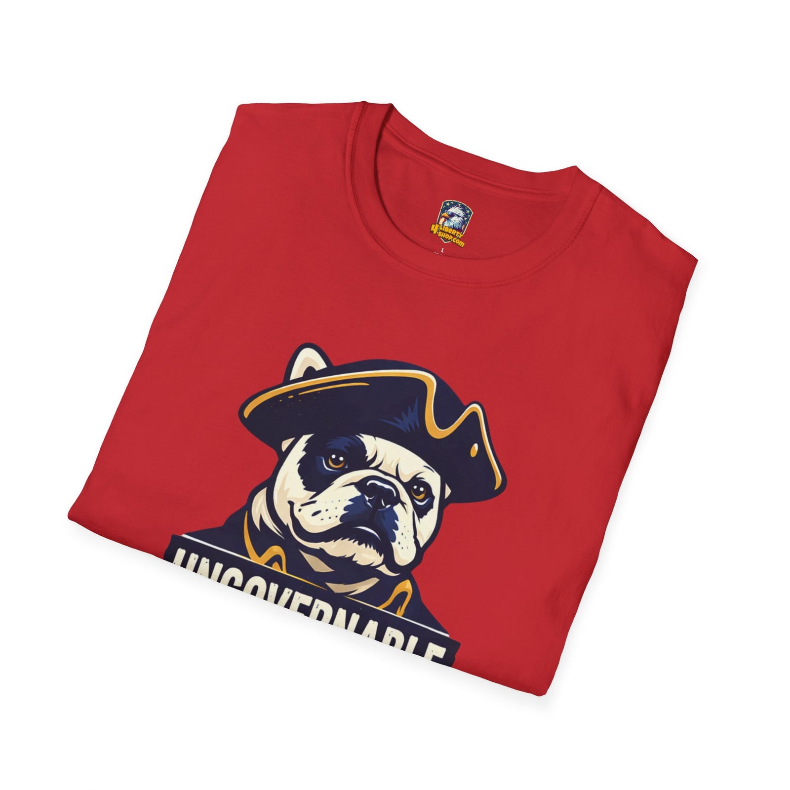 Ungovernable Bulldog T-Shirt — Funny Pirate Dog Tee (