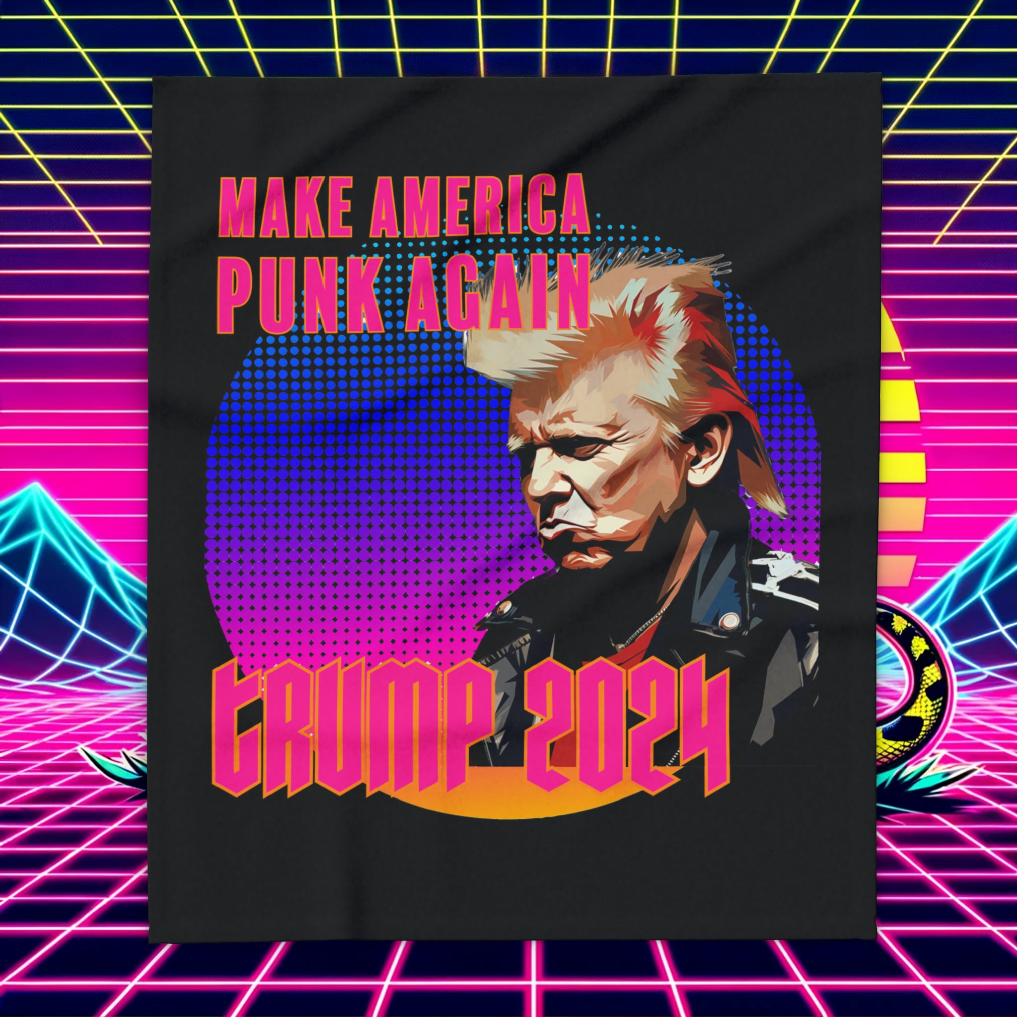 Make America Punk Again Donald Trump 2024 Arctic Fleece Blanket