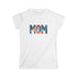 Patriotic Patchwork Mom T-Shirt — Women's Softstyle Tee