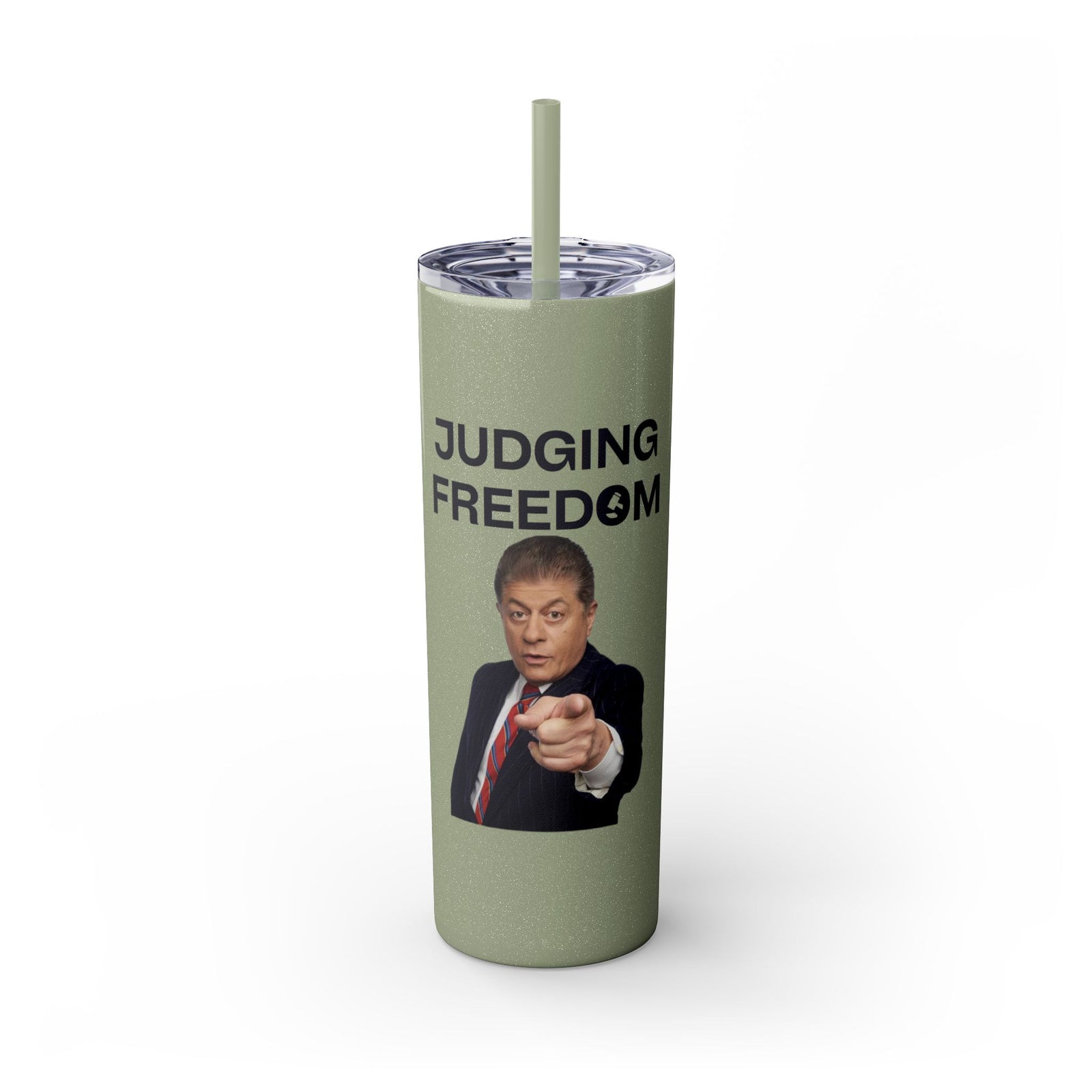 Judge Nap: Judge Napolitano Judging Freedom Skinny Tumbler, 20oz