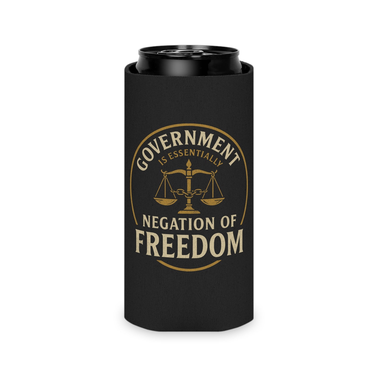 Judge Nap: Negation of Freedom Koozie, Regular & Slim