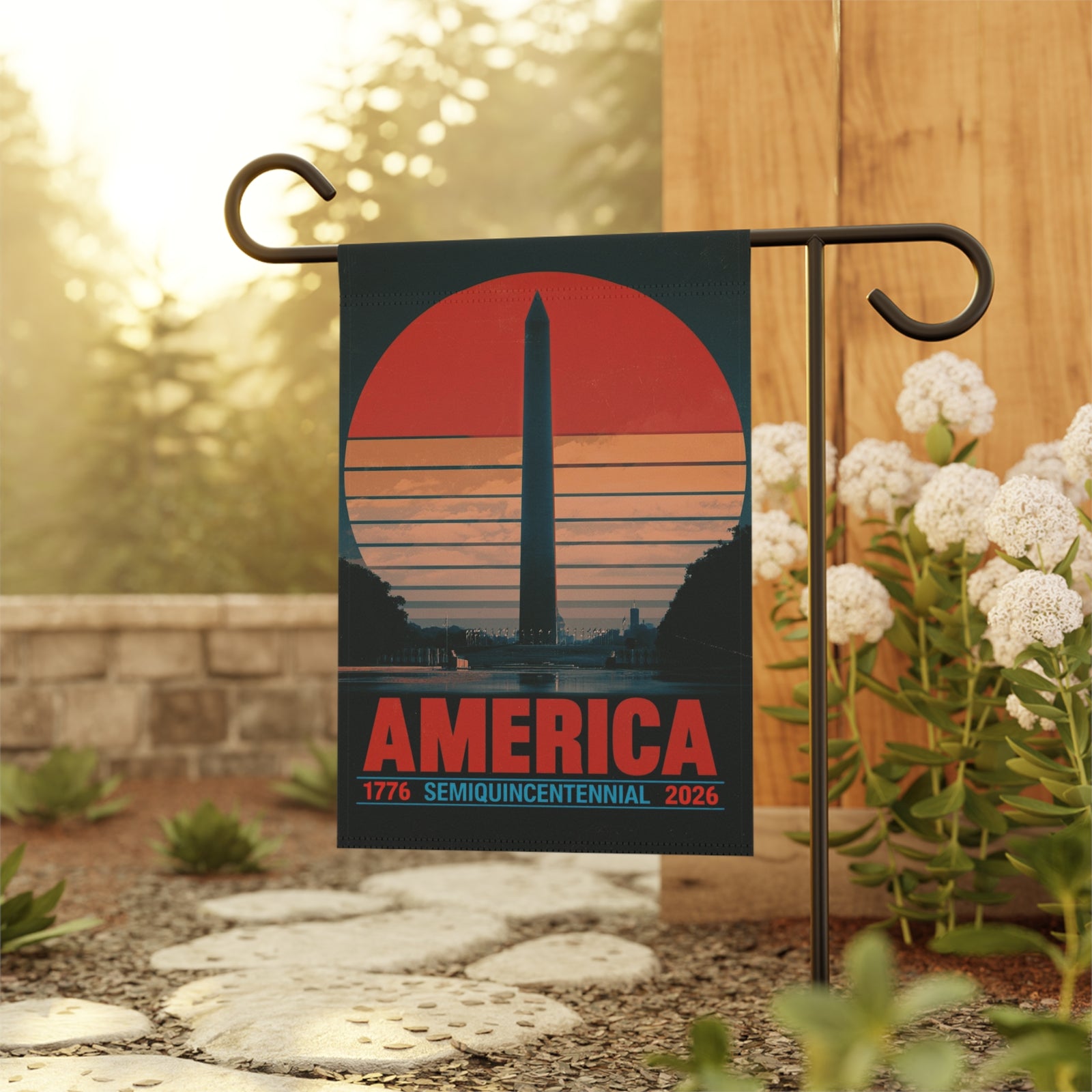 America 1776–2026 Semiquincentennial Garden Flag - 4LibertyShop.com