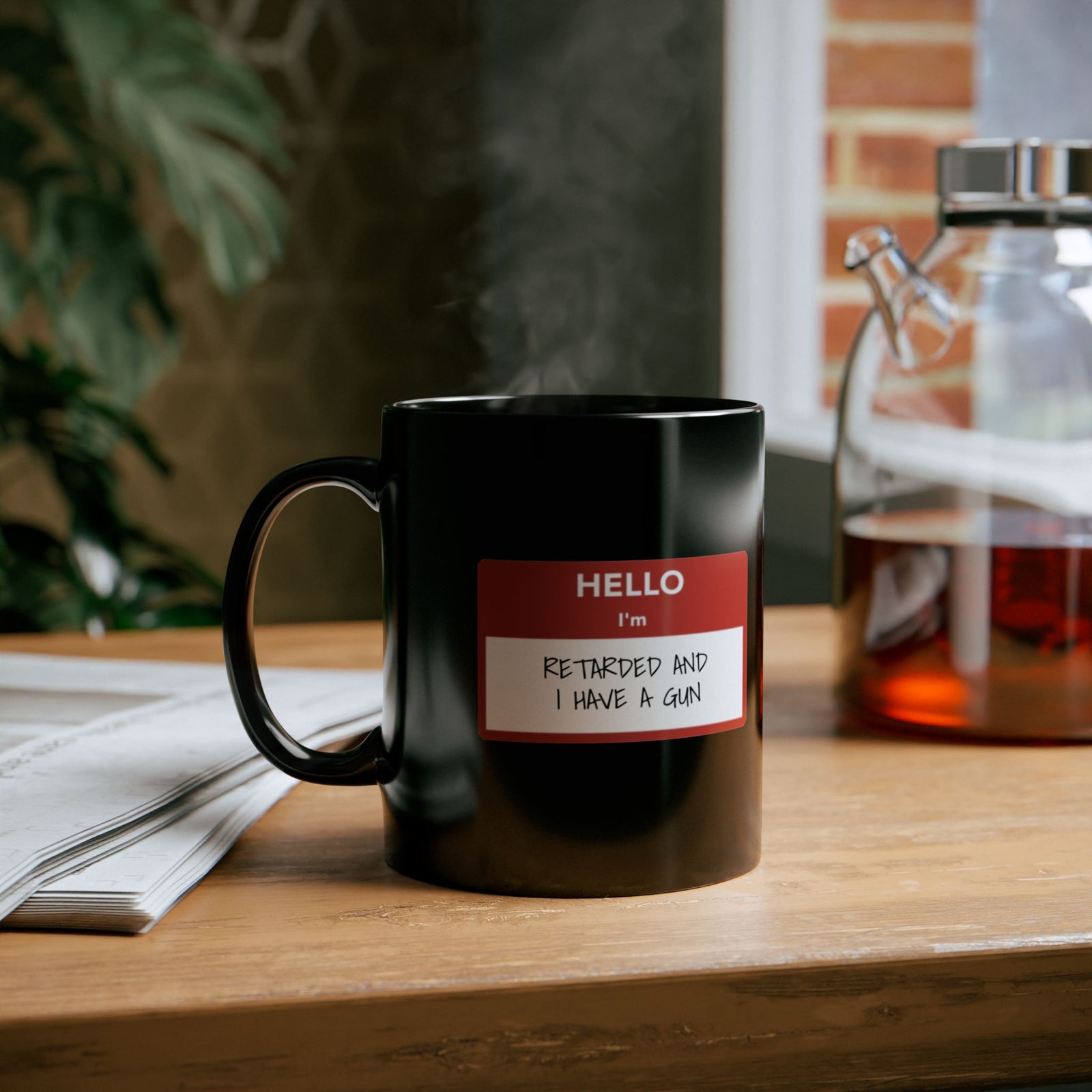 Walton & Johnson: Hello, I'm Retarded & I Have a Gun Mug