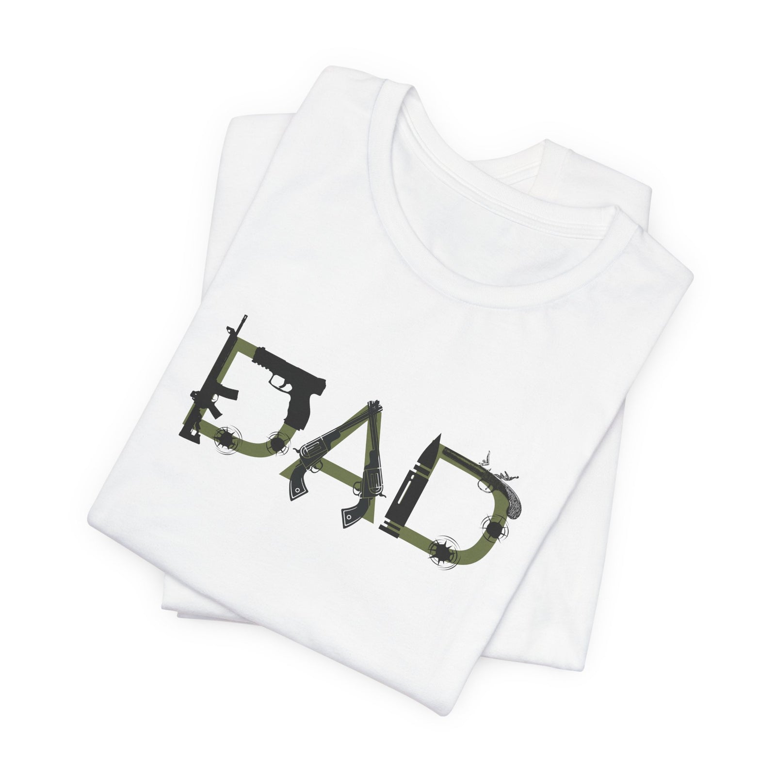 DAD Bullet Holes Tee — Ammo & Guns Graphic Dad Shirt — 4LibertyShop.com