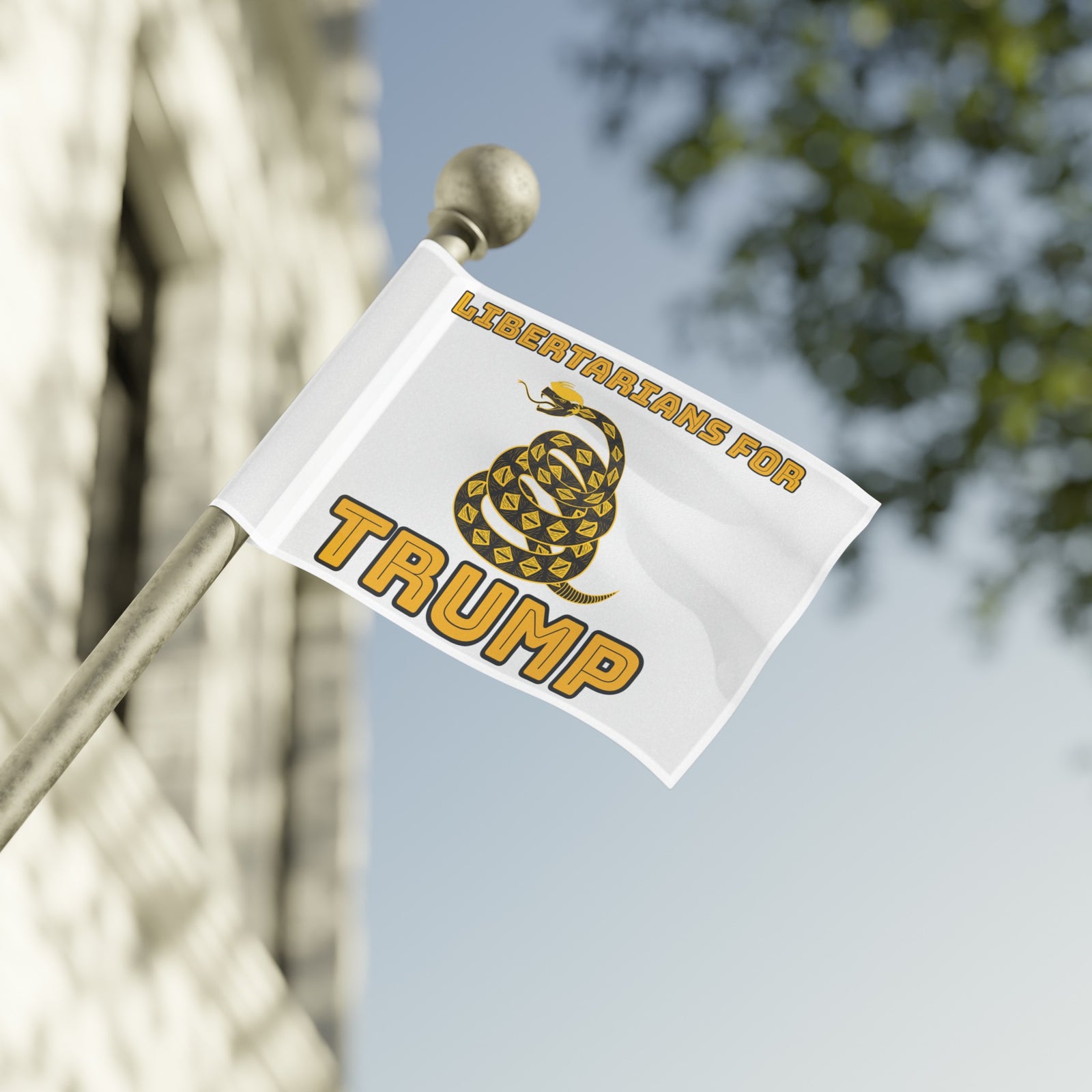 Libertarians for Trump White Flag