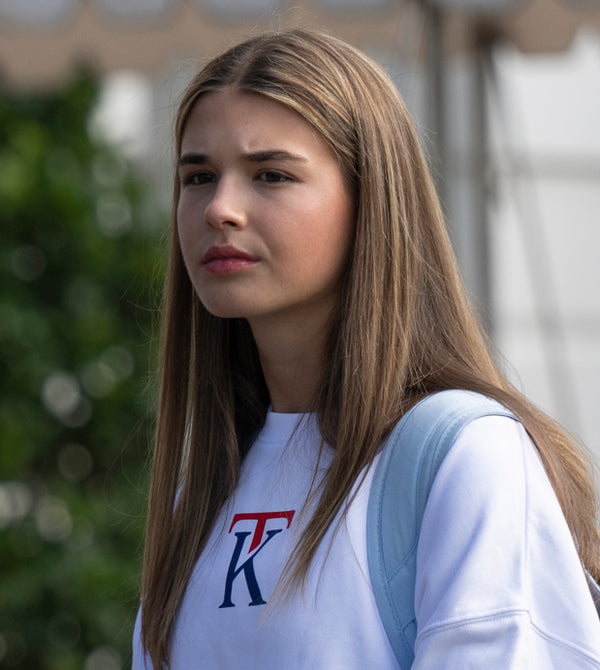 Kai Trump White Sweatshirt - KT Logo - Premium Crewneck | 4LibertyShop