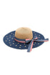 American Flag Printed Straw Floppy Hat