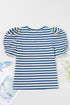 Stripe America Cursive Graphic Puff Sleeve T-shirt