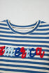 Stripe America Cursive Graphic Puff Sleeve T-shirt
