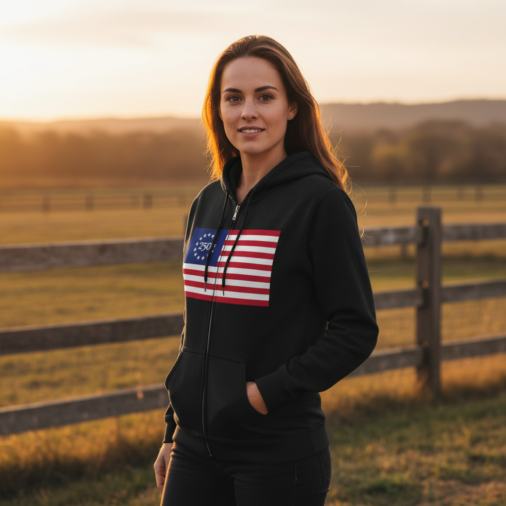 250th Anniversary Hoodie – Photorealistic Lifestyle Mockup