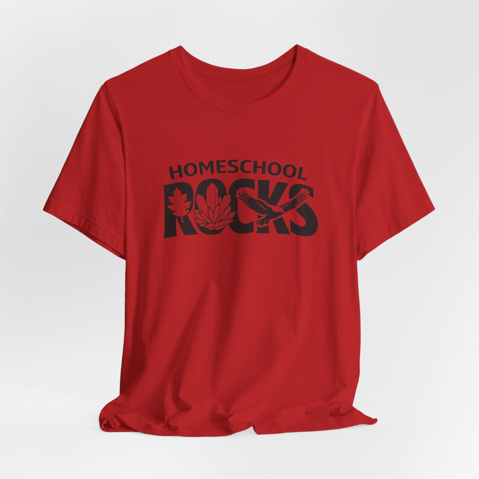 Homeschool Workshop: Homeschool Rocks T-Shirt – Retro Floral 'Homeschool Rocks' Tee for Homeschooling Parents & Teachers - 4LibertyShop.com
