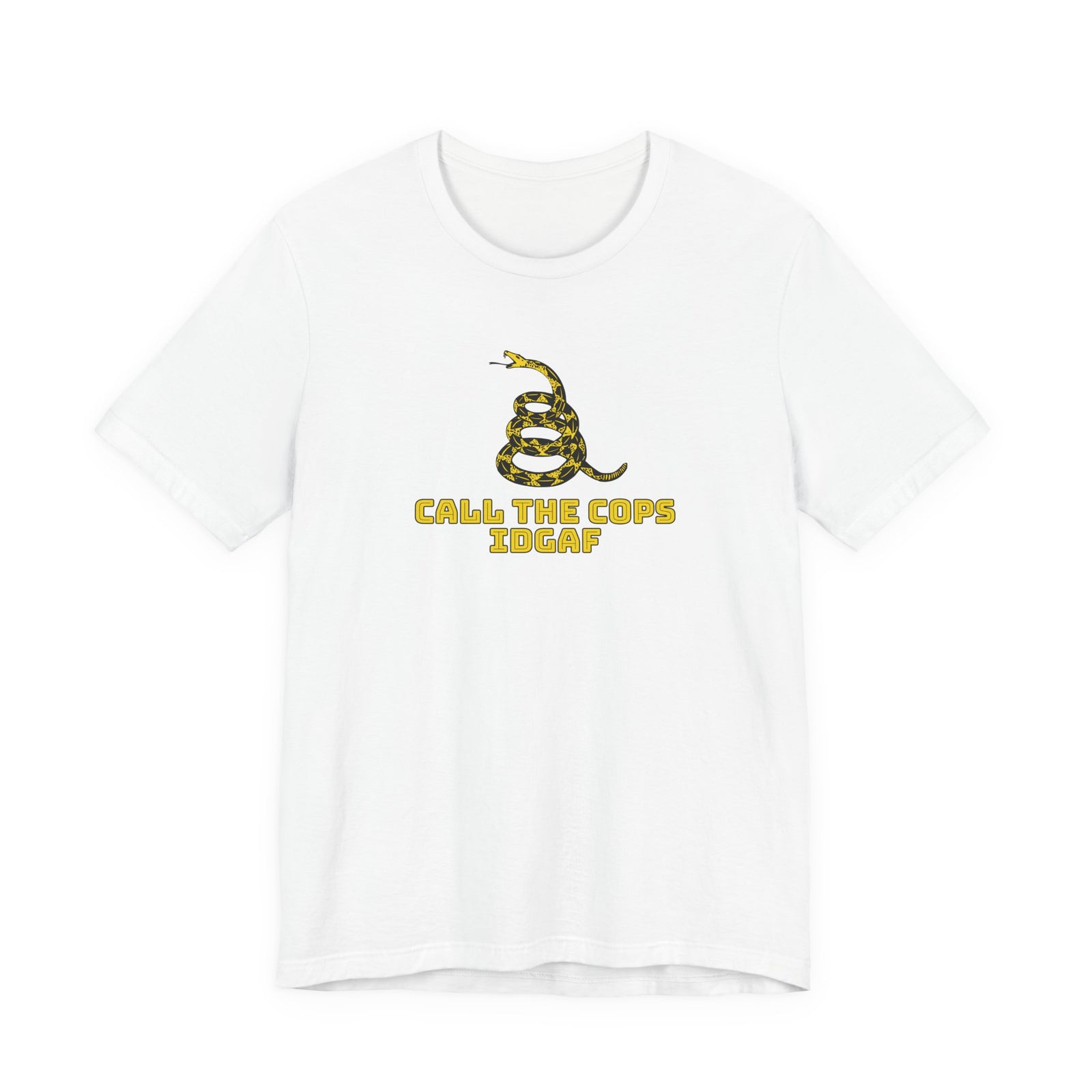 Call The Cops IDGAF Unisex Tee - Gadsden Flag Shirt - 4LibertyShop.com