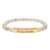 Engraved Natural Stone Stretch Bar Bracelet — "Freedom" Inspirational Beaded Bracelet — 4LibertyShop.com