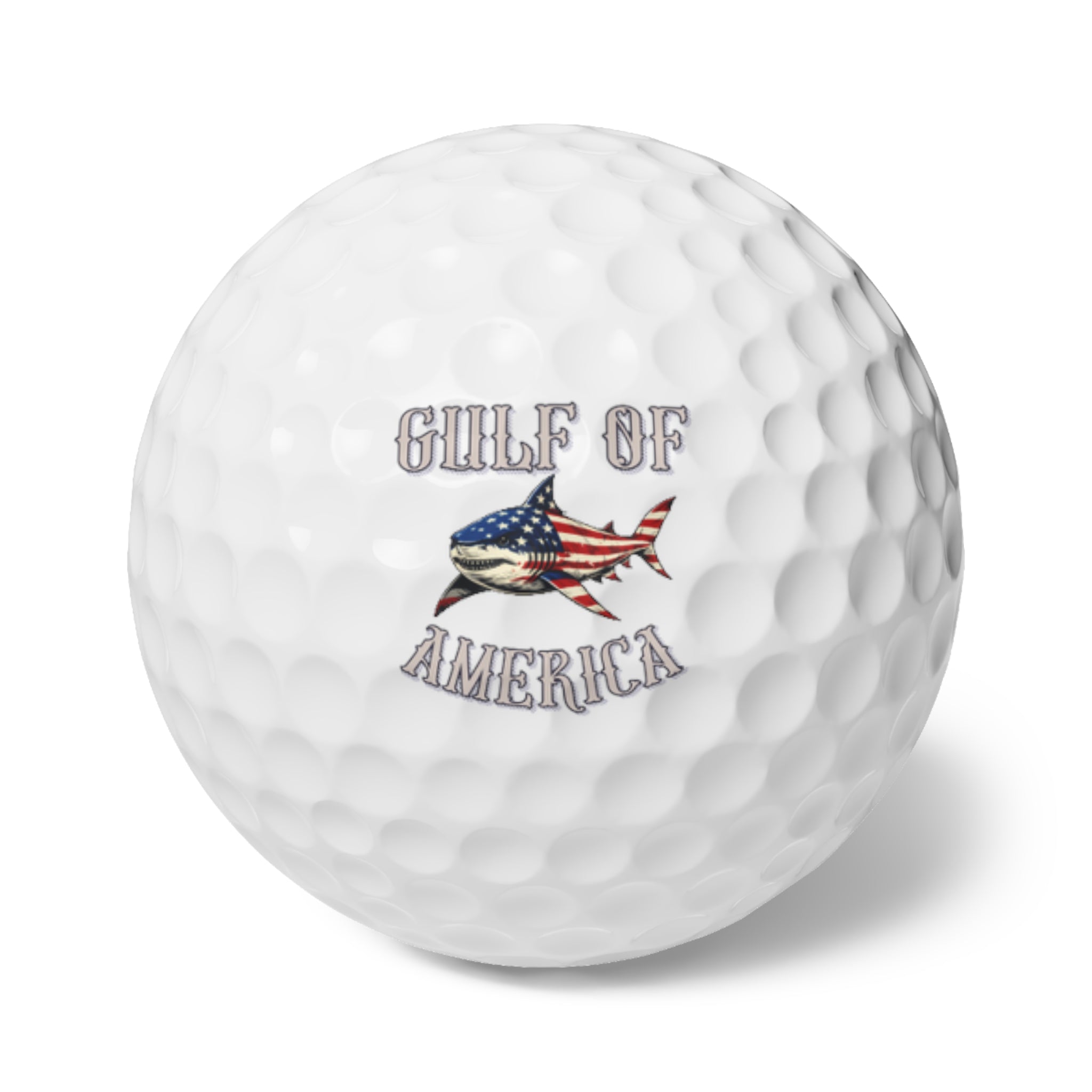 Gulf of America Tiger Shark Golf Balls, 6pcs