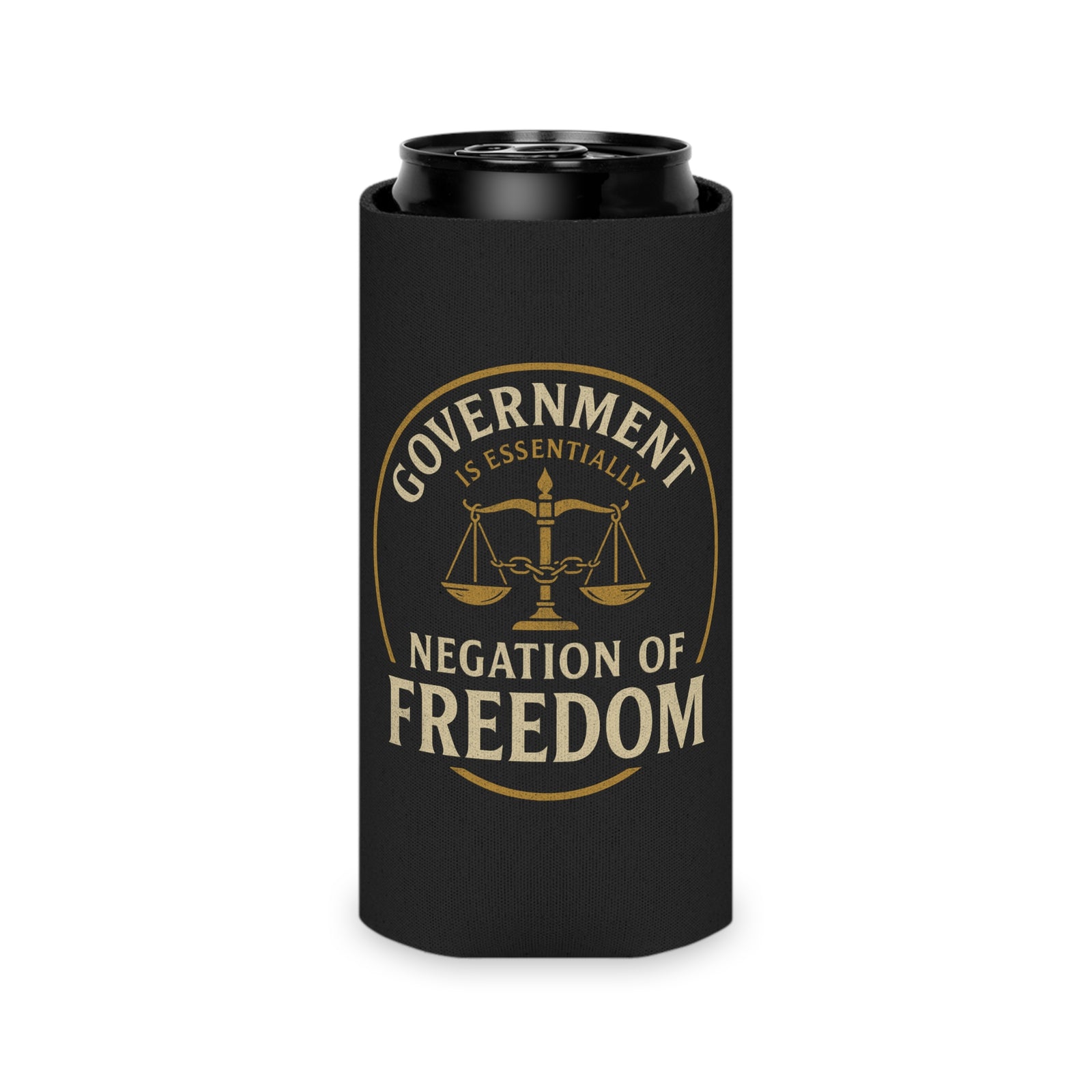 Judge Nap: Negation of Freedom Koozie, Regular & Slim