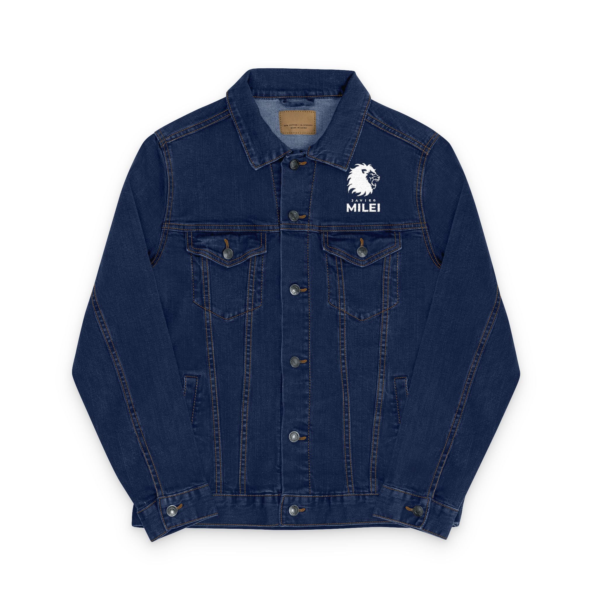 Javier Milei “AFUERA” Lion Denim Jacket