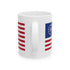 Betsy Ross 250th Anniversary Ceramic Mug – Patriotic American Flag Coffee Cup (11oz/15oz) - 4LibertyShop.com
