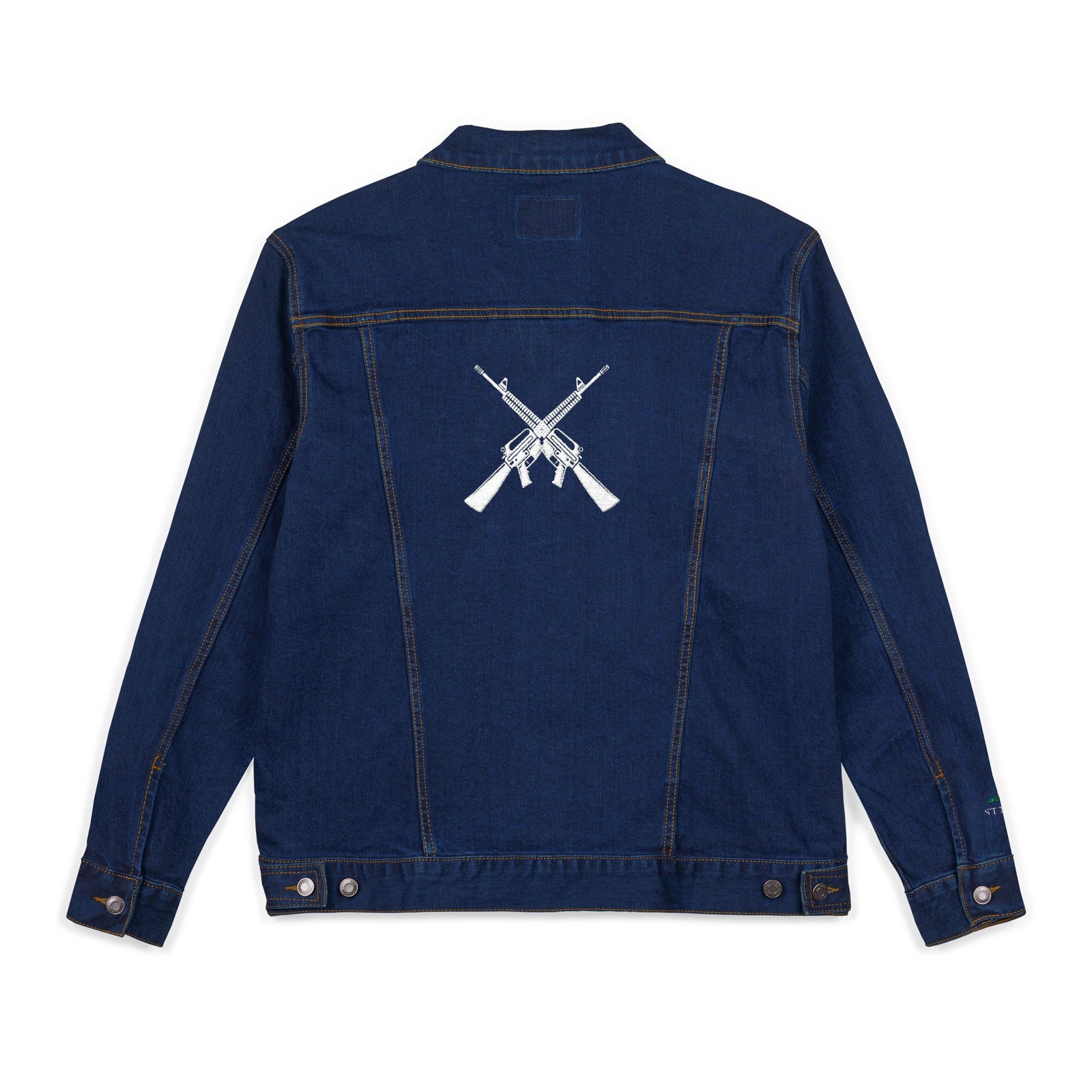 Abolish the ATF 2nd Amendment Denim Jacket with Gadsden Snake Sleeve