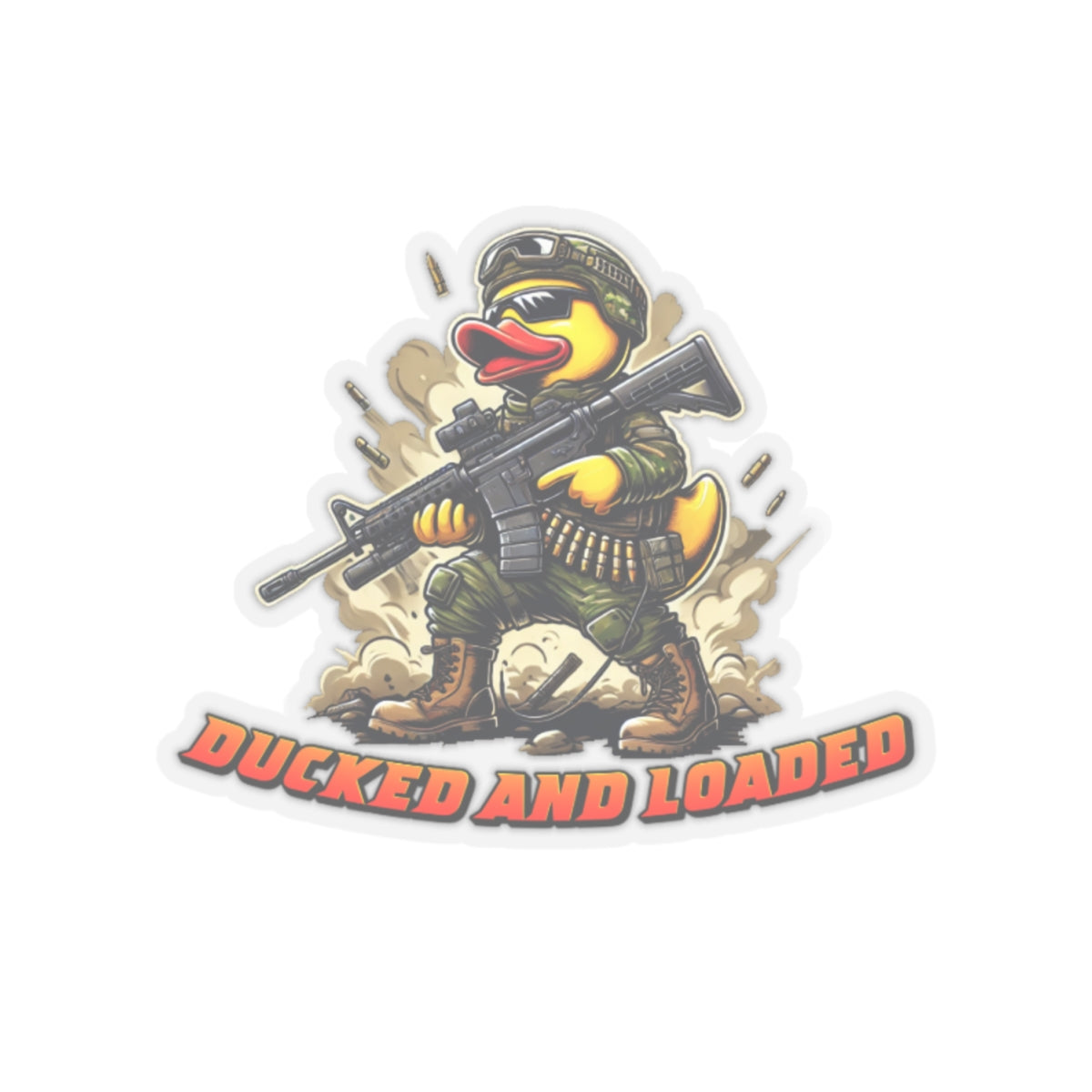 Ducked And Loaded Sticker