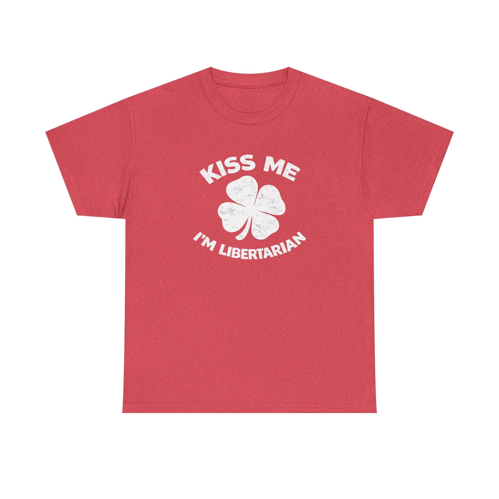 Kiss Me I'm Libertarian T-Shirt — St. Patrick's Day Shamrock Political Tee - 4LibertyShop.com