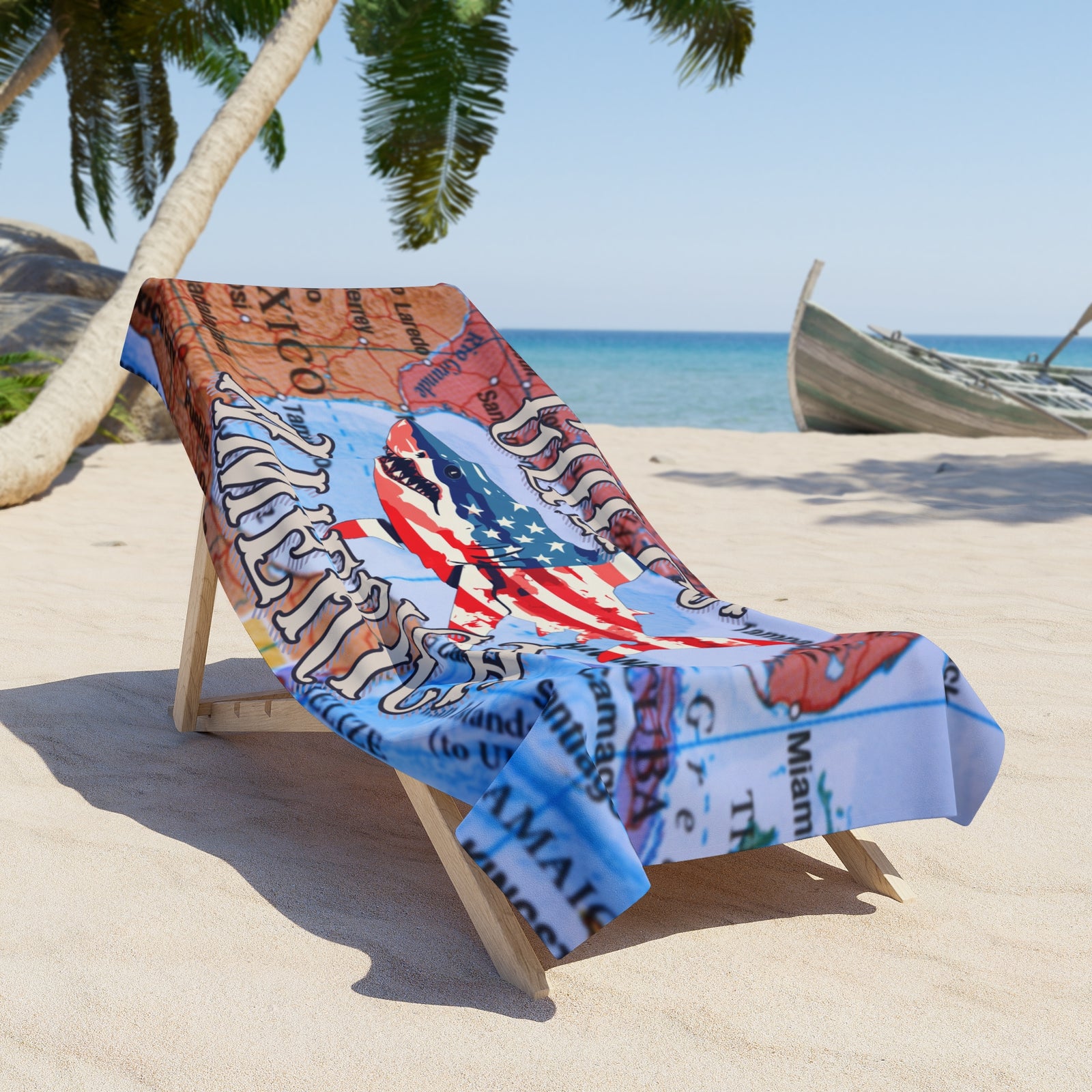 Gulf of America Shark Beach Towel - 4LibertyShop.com