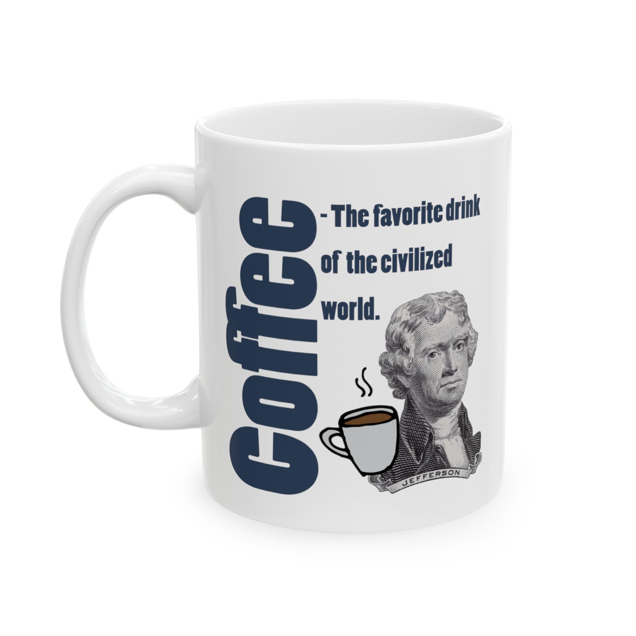 Coffee Thomas Jefferson W&J Ceramic Mug 11oz