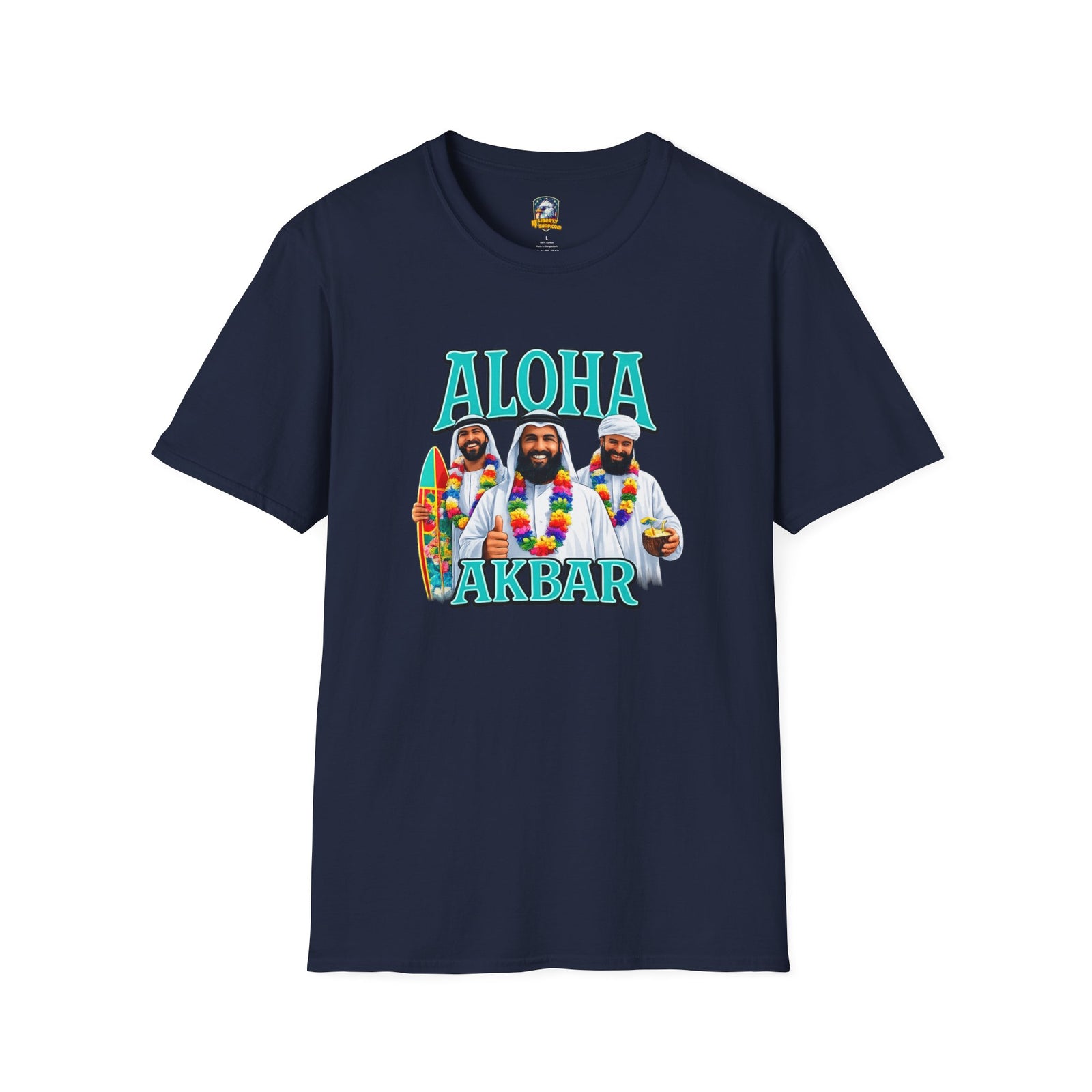 Walton & Johnson — Aloha Akbar T-Shirt — Retro Tropical Graphic Tee - 4LibertyShop.com