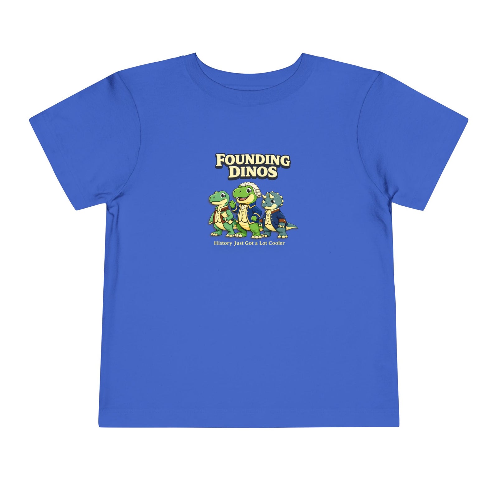 Founding Dinos Toddler Tee - Cute Patriotic Dinosaur Kids Shirt - 4LibertyShop.com