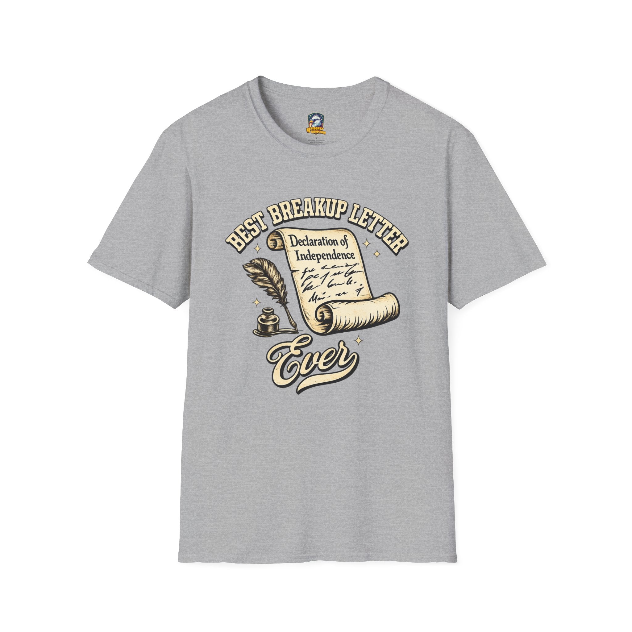 T-Shirt — "Best Breakup Letter Ever" Declaration of Independence Vintage Graphic Tee - 4LibertyShop.com