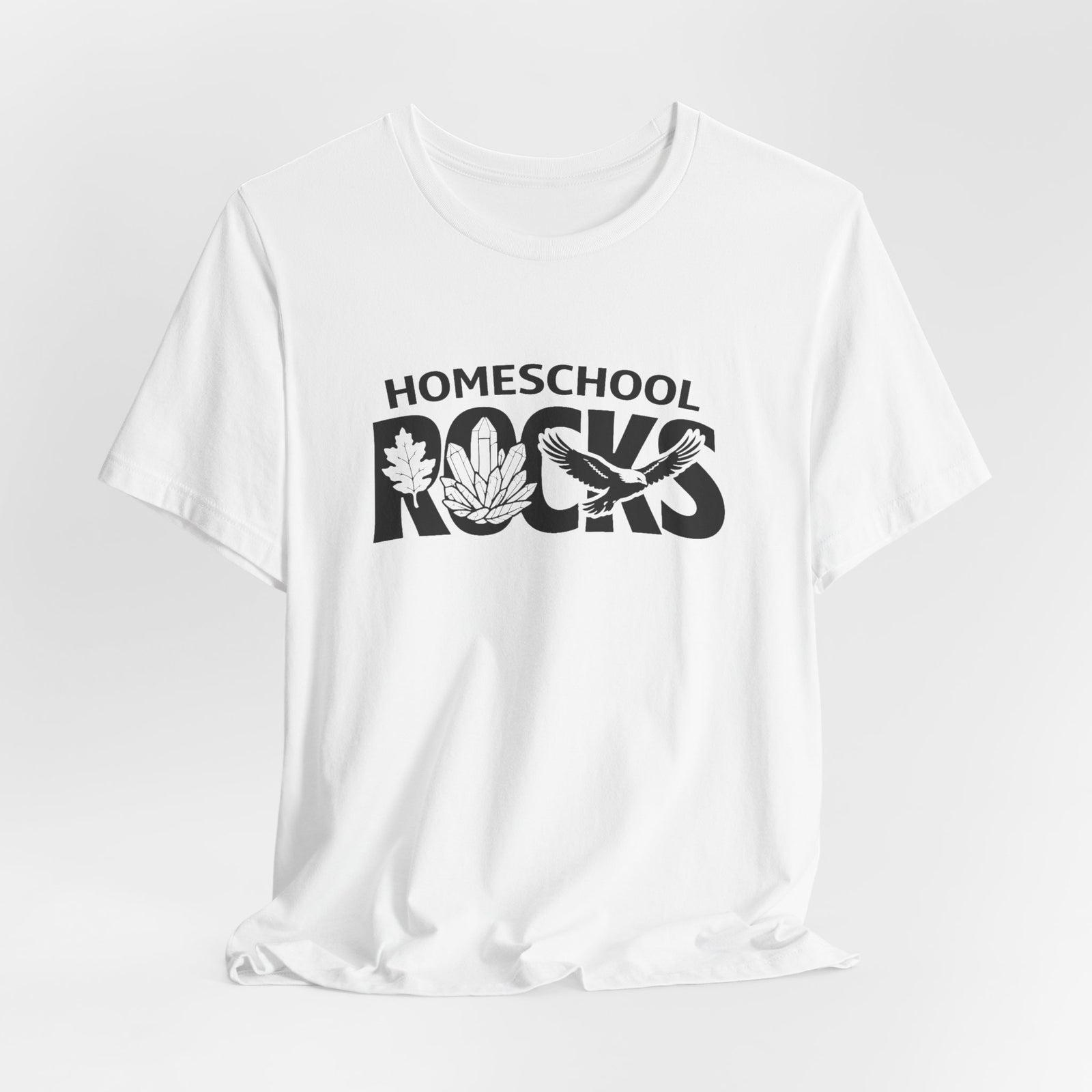Homeschool Workshop: Homeschool Rocks T-Shirt – Retro Floral 'Homeschool Rocks' Tee for Homeschooling Parents & Teachers - 4LibertyShop.com