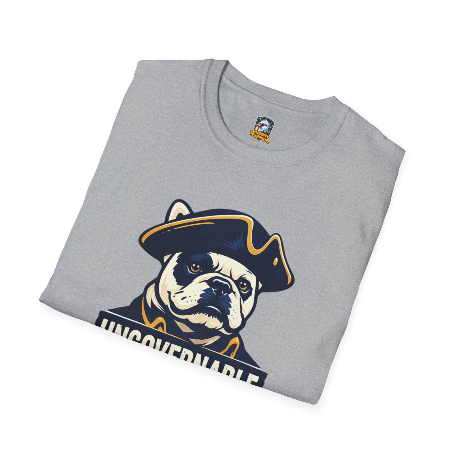 Ungovernable Bulldog T-Shirt — Funny Pirate Dog Tee (