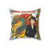 Sanae Takaichi Japanese Dragon Rising Sun Decorative Throw Pillow | Anime Woman Illustration - 4LibertyShop.com