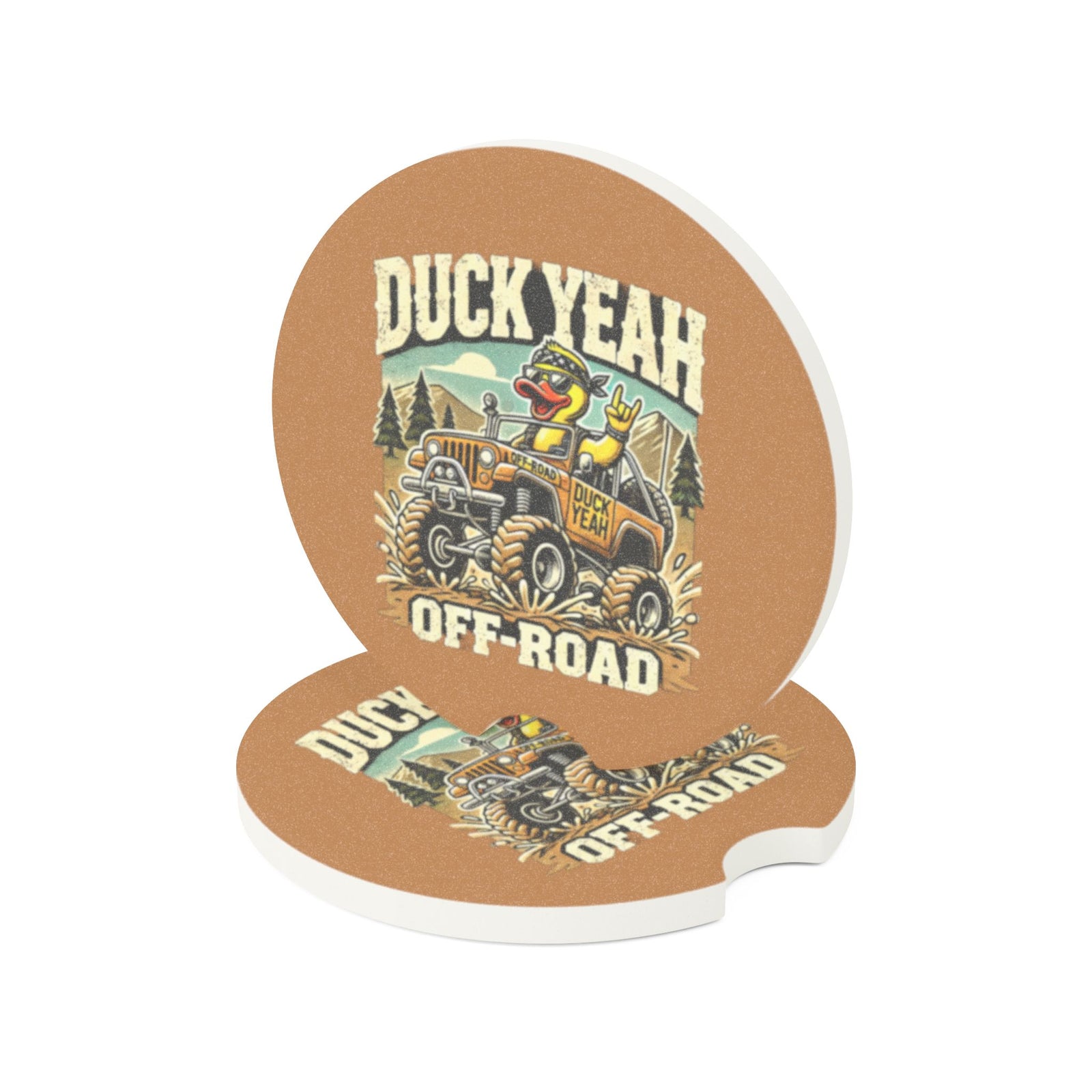 Duck Yeah Off-Road Car Coasters