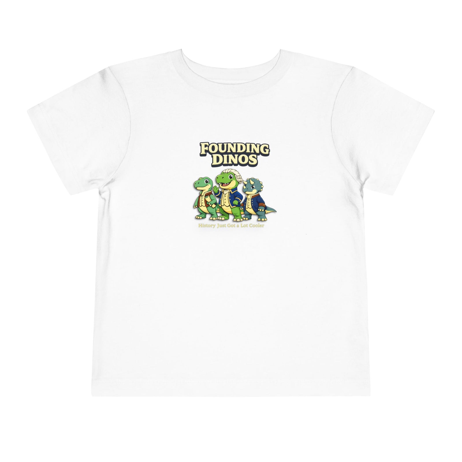 Founding Dinos Toddler Tee - Cute Patriotic Dinosaur Kids Shirt - 4LibertyShop.com