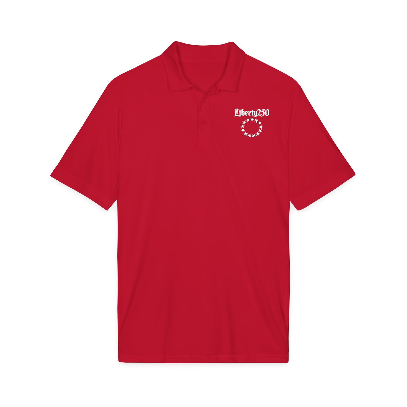 Liberty250 Embroidered Polo Shirt — Stars Emblem