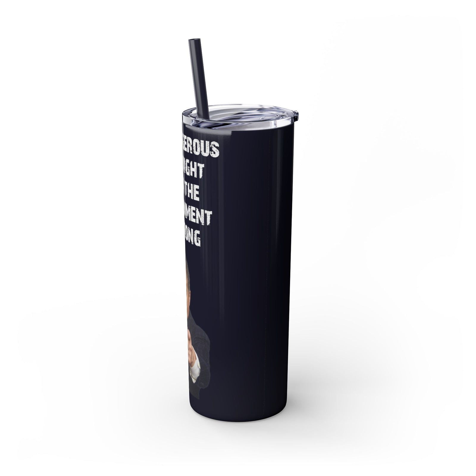 Judge Nap: It's Dangerous to Be Right Tumbler with straw, 20oz