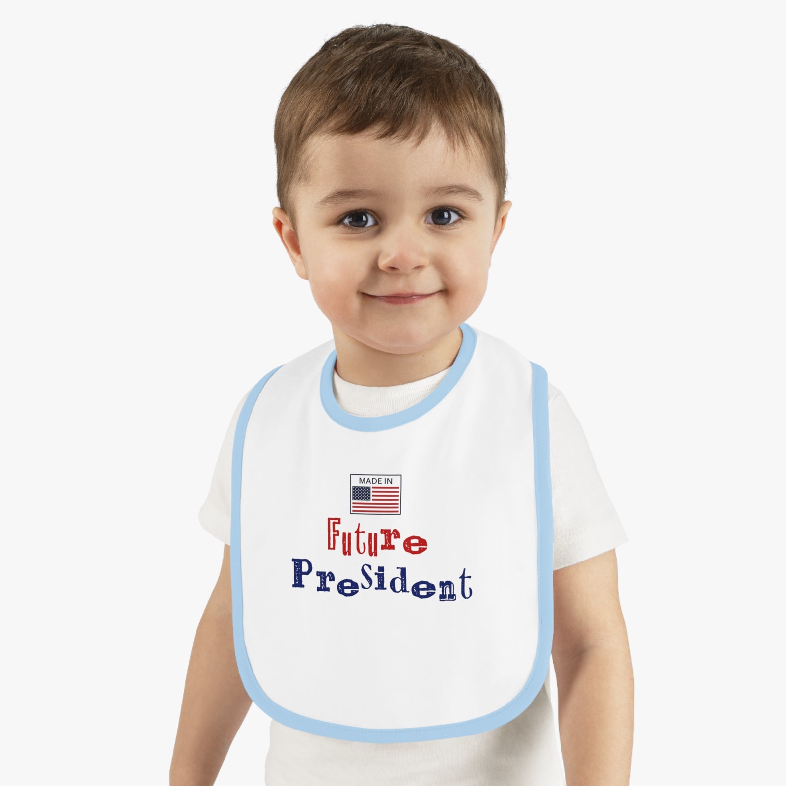 Future President Baby Contrast Trim Jersey Bib