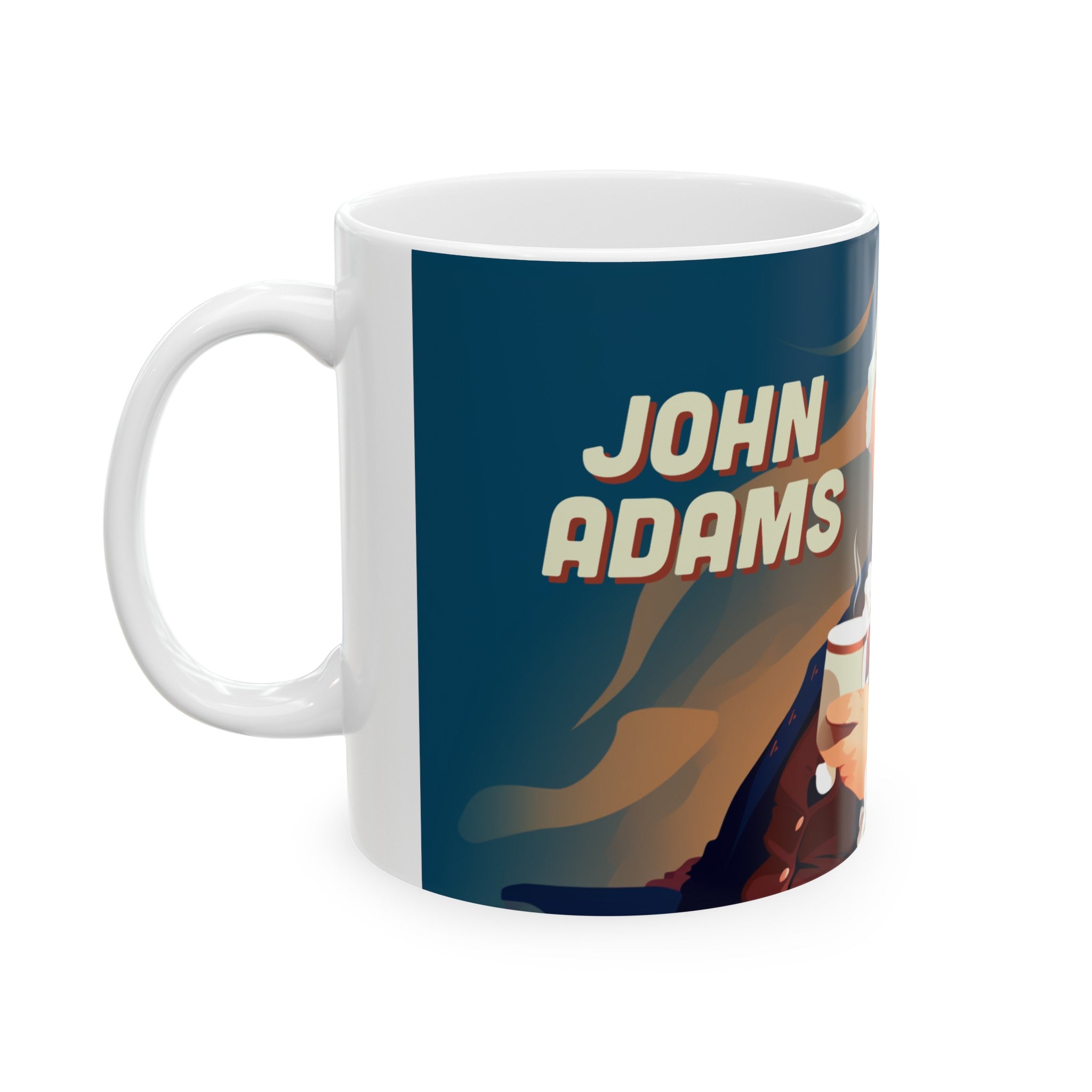 John Adams Founding Flavors Ceramic Mug, (11oz, 15oz)