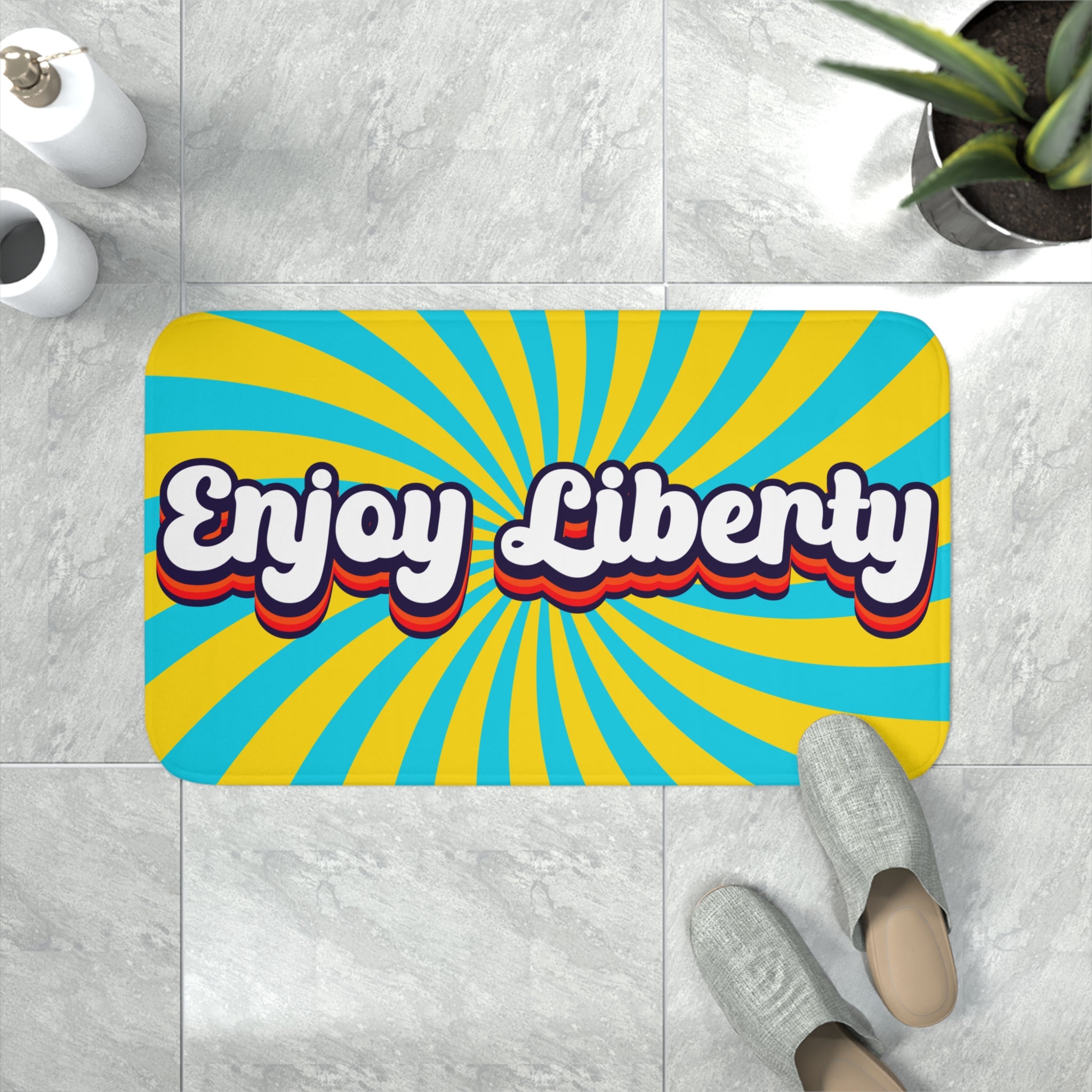 Enjoy Liberty Groovy Memory Foam Bath Mat