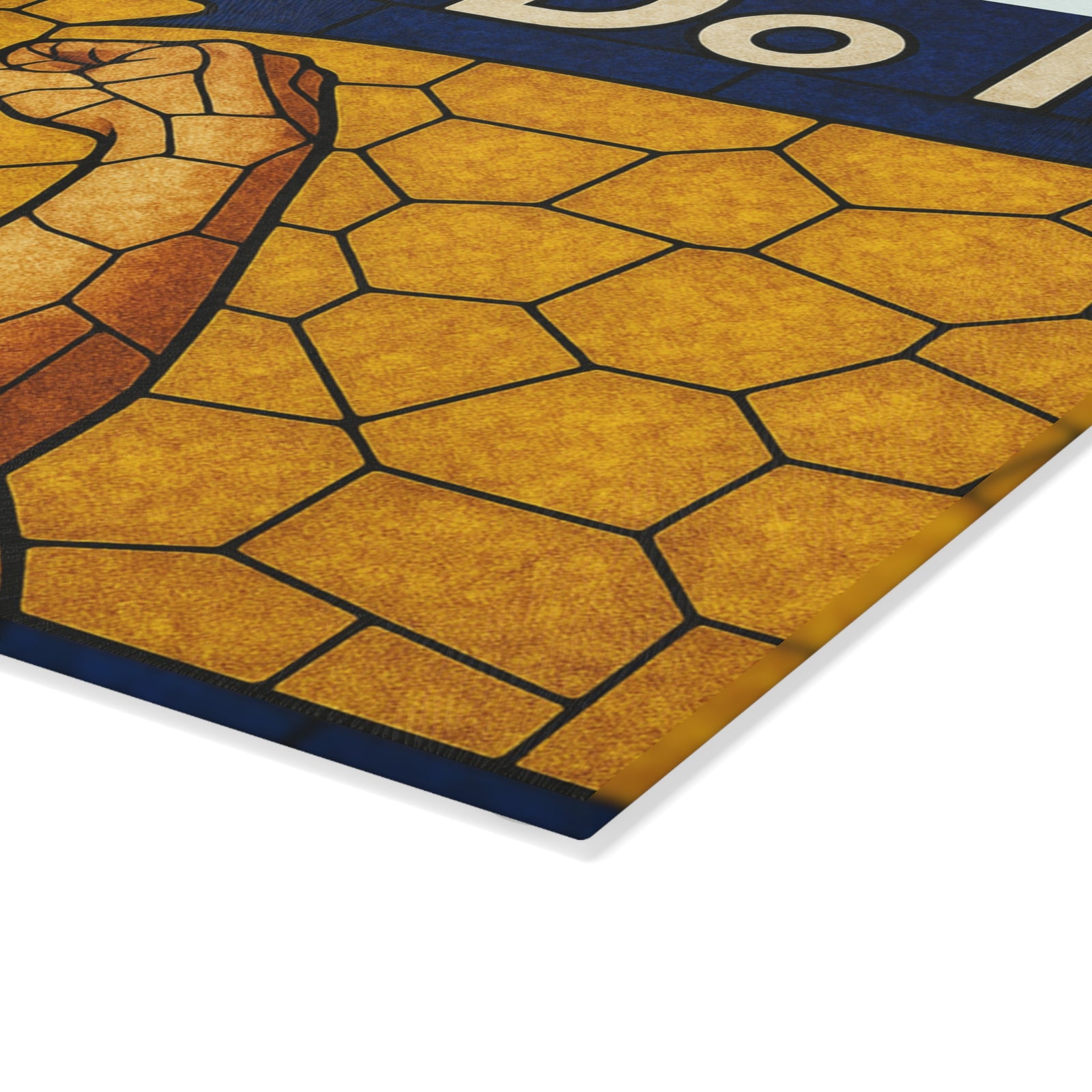Stained Glass Rosie the Riveter Glass Cutting Board